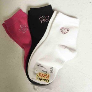 Country Kids Decorated Socks - 3 pair 3-7 Shoe